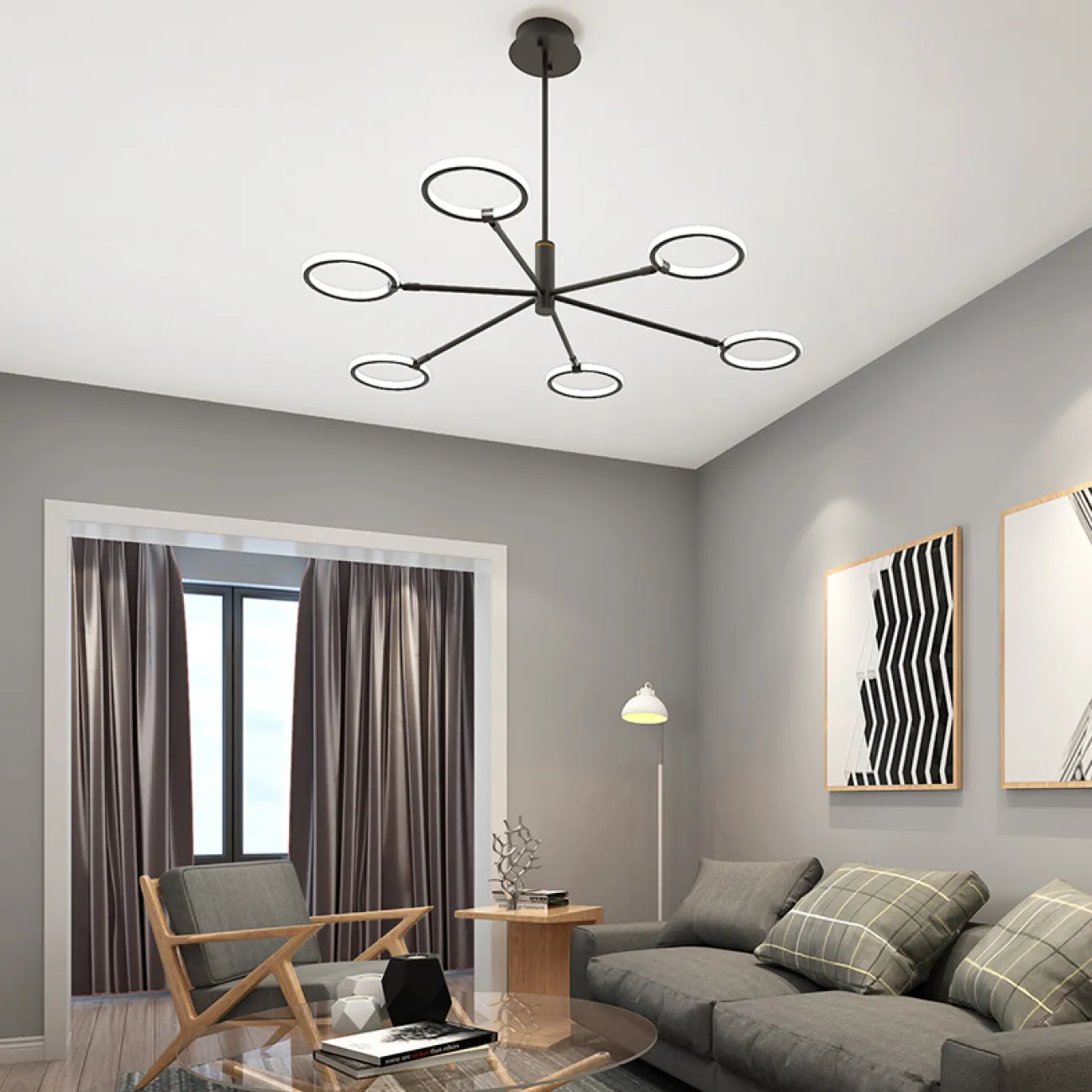 Люстра на штанге RINGLETS от ImperiumLoft