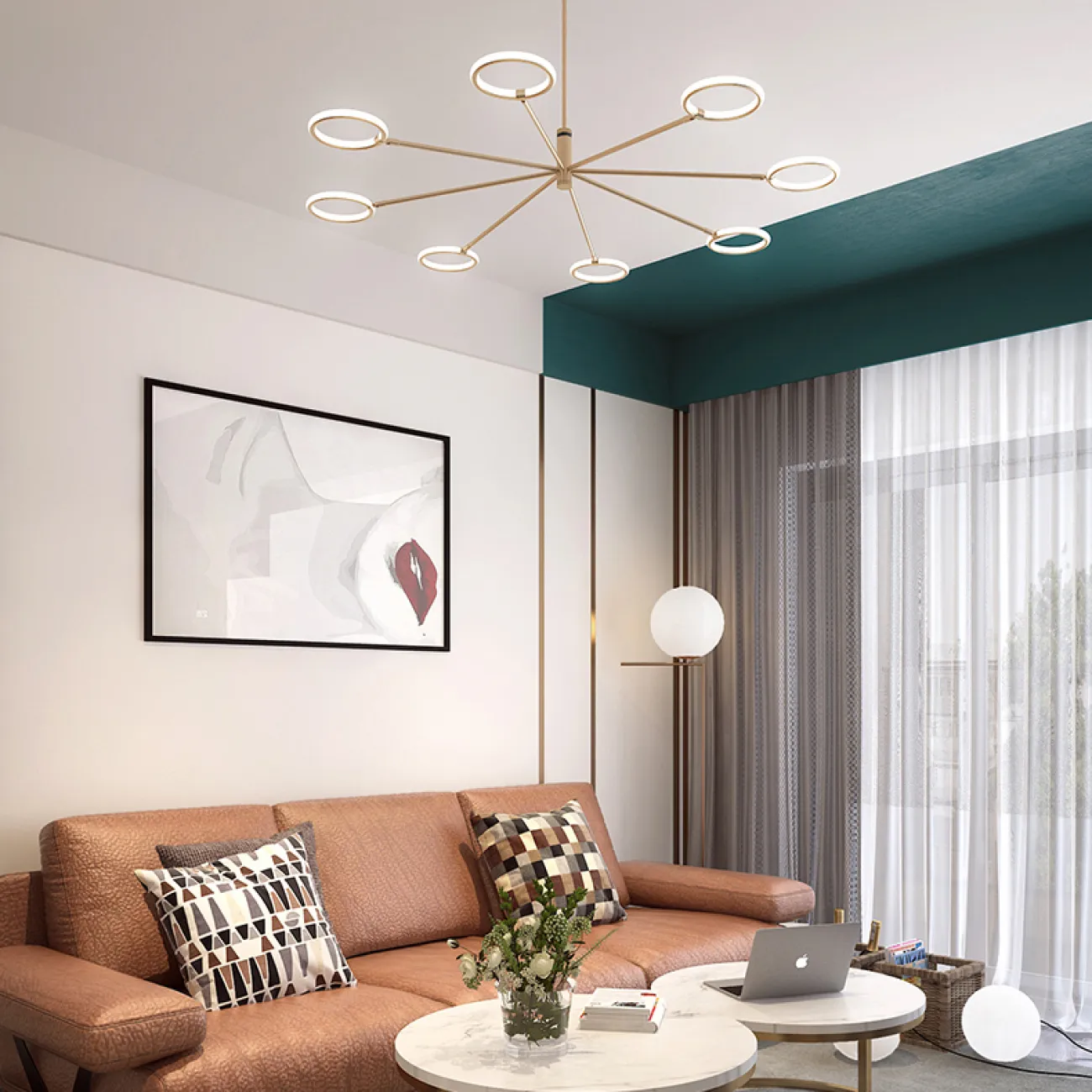 Люстра на штанге RINGLETS от ImperiumLoft