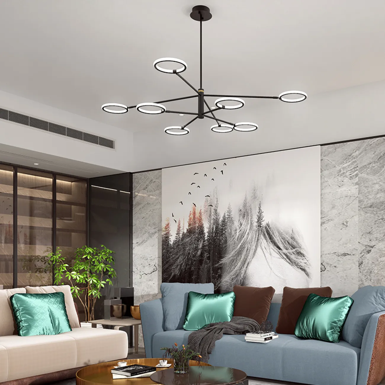 Люстра на штанге RINGLETS от ImperiumLoft Люстра на штанге RINGLETS от ImperiumLoft