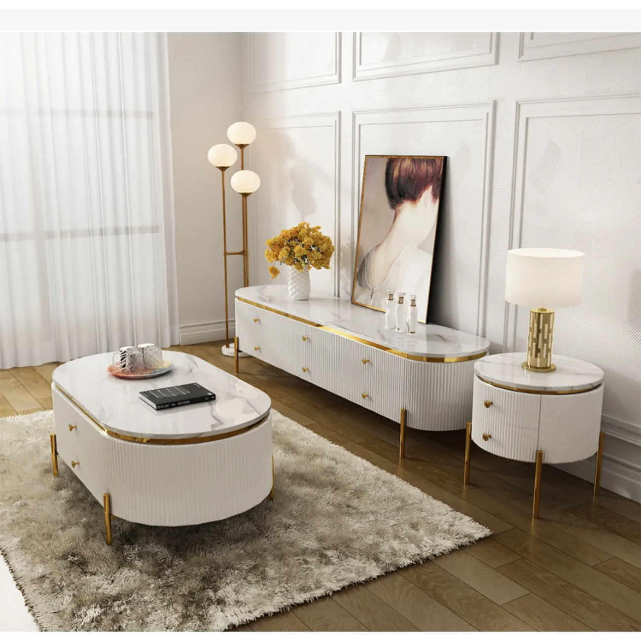 Дизайнерский комод под ТВ LaLume-TV00124