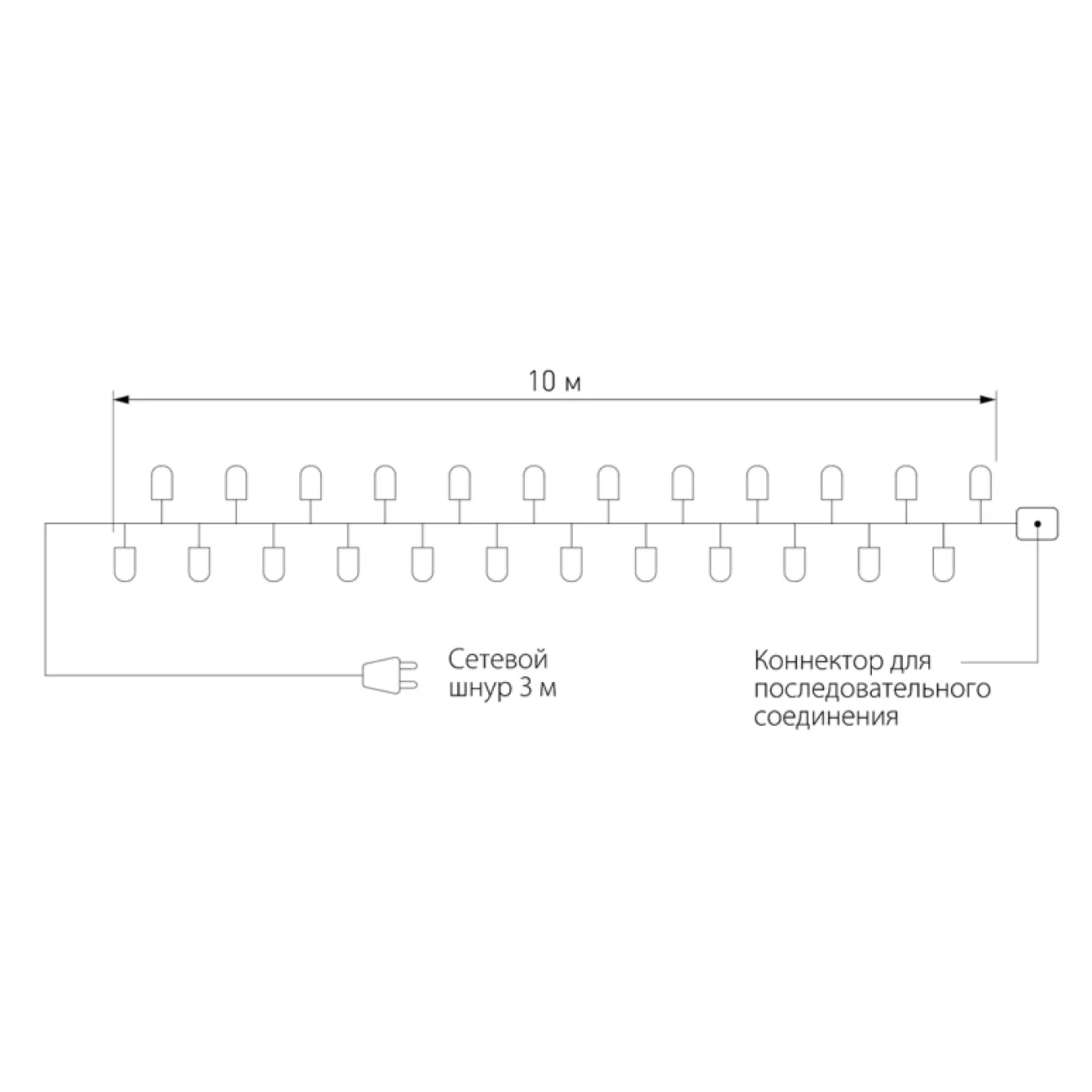 Мерцающая Цветная Гирлянда для улицы Мерцающая Цветная Гирлянда для улицы