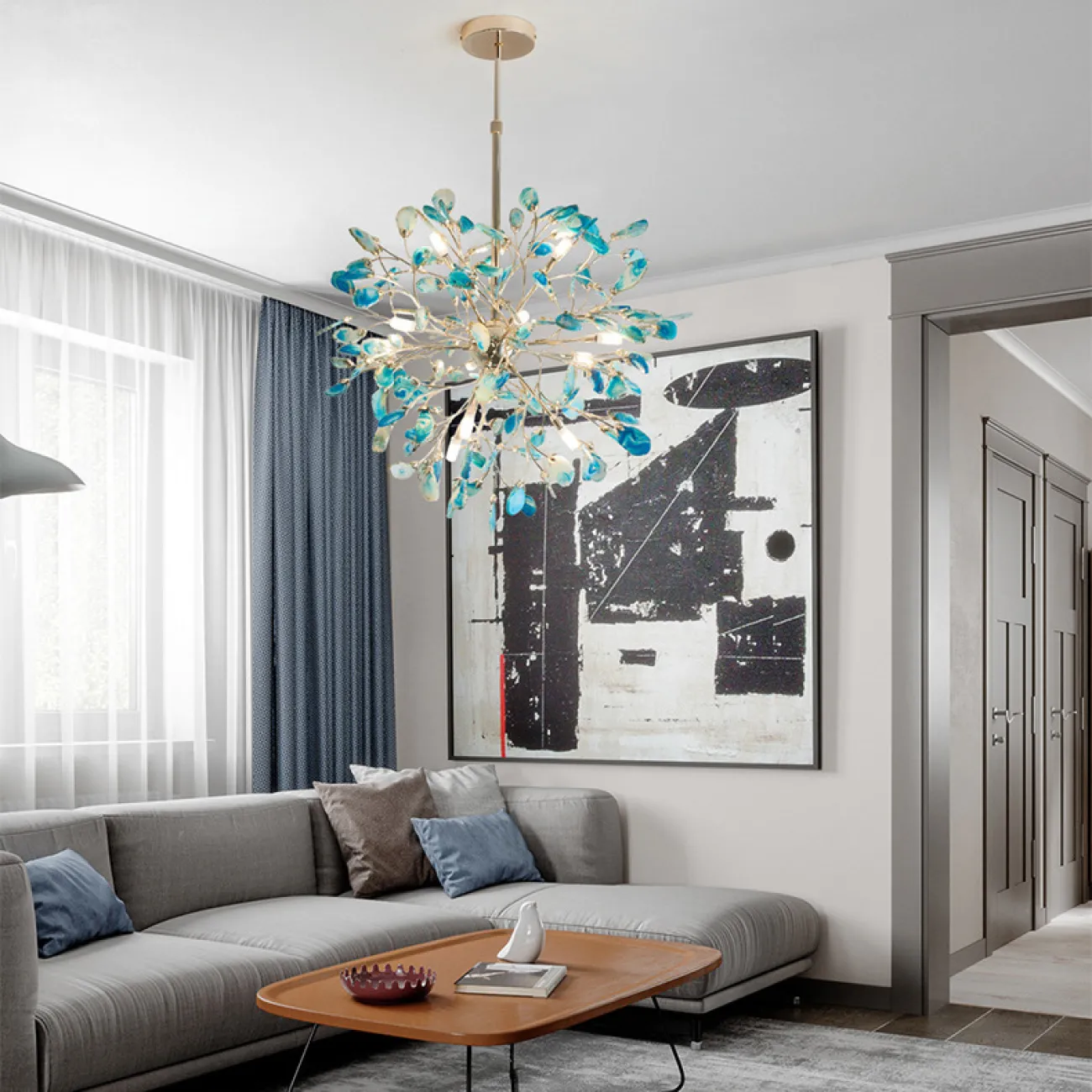 Потолочная люстра AGATE 8 L12 Multicolor от ImperiumLoft