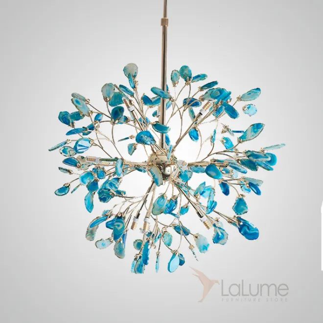 Потолочная люстра AGATE 8 L18 Blue от ImperiumLoft