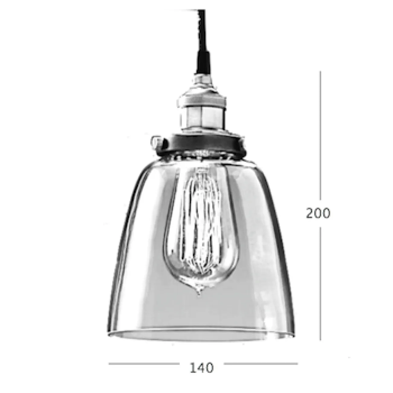 Подвесной светильник Loft Clear Glass Cloche от LaLume