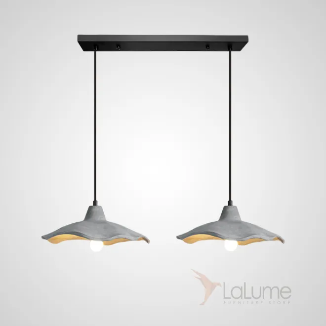 Готовая комбинация подвесных светильников с купольными абажурами из желтой и серой керамики SANTERI COMBO L60 Grey