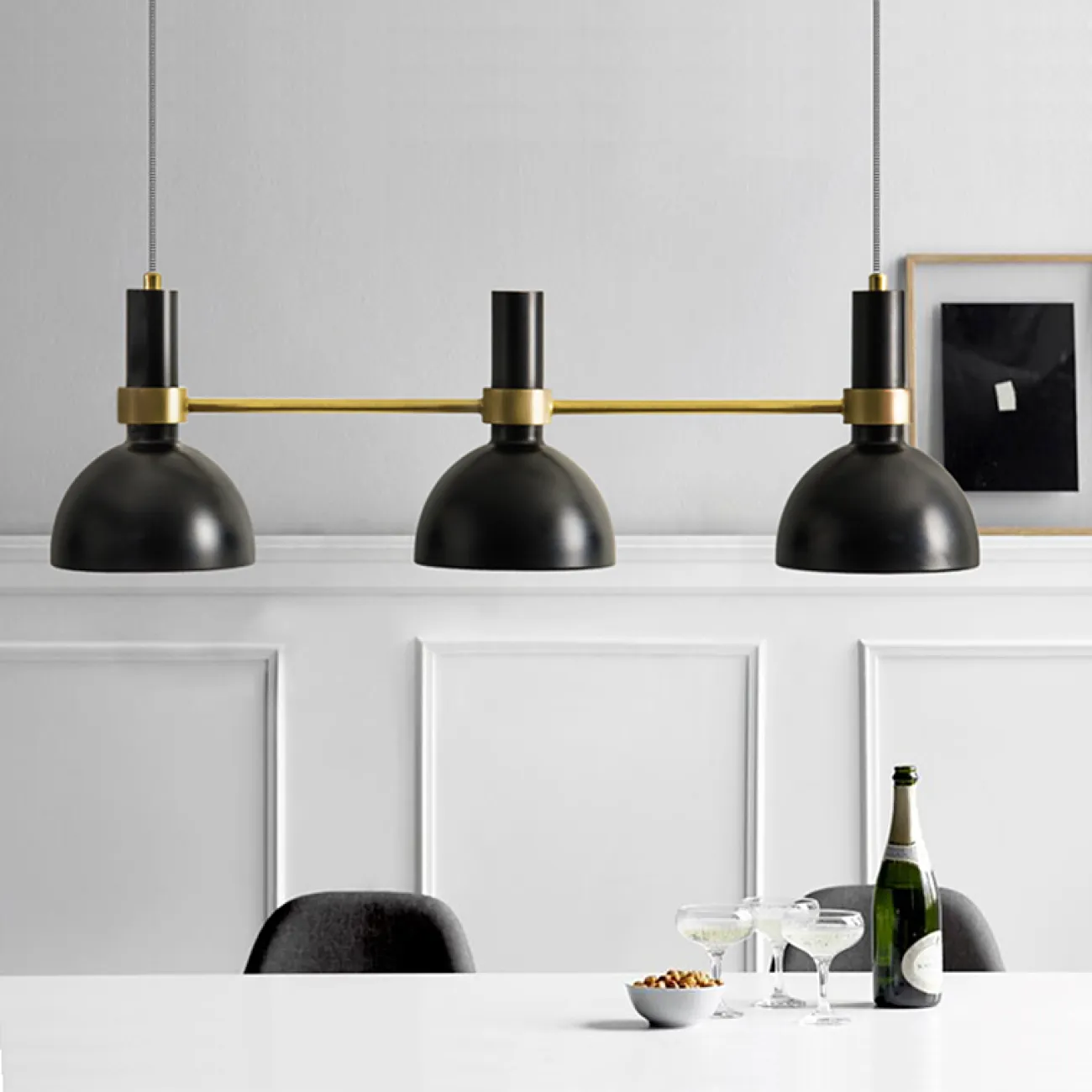 ПОДВЕСНОЙ СВЕТИЛЬНИК LARRY PENDANT 3L BLACK/BRUSHED BRASS от ImperiumLoft ПОДВЕСНОЙ СВЕТИЛЬНИК LARRY PENDANT 3L BLACK/BRUSHED BRASS от ImperiumLoft