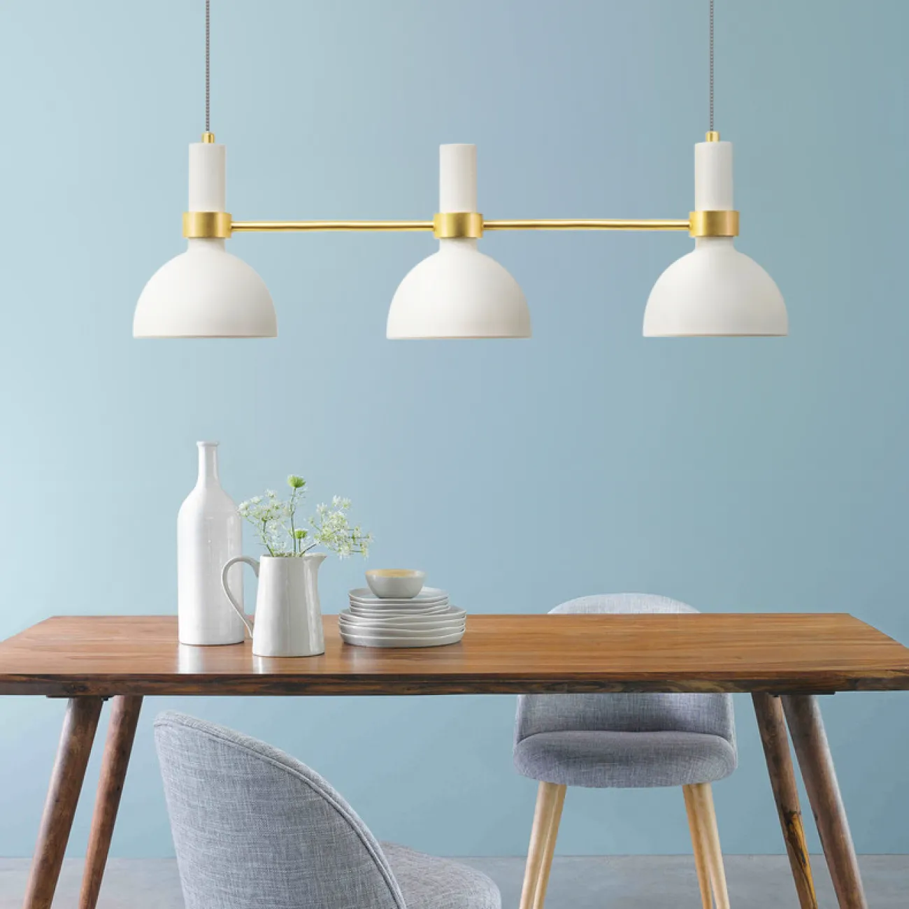 ПОДВЕСНОЙ СВЕТИЛЬНИК LARRY PENDANT 3L BLACK/BRUSHED BRASS от ImperiumLoft