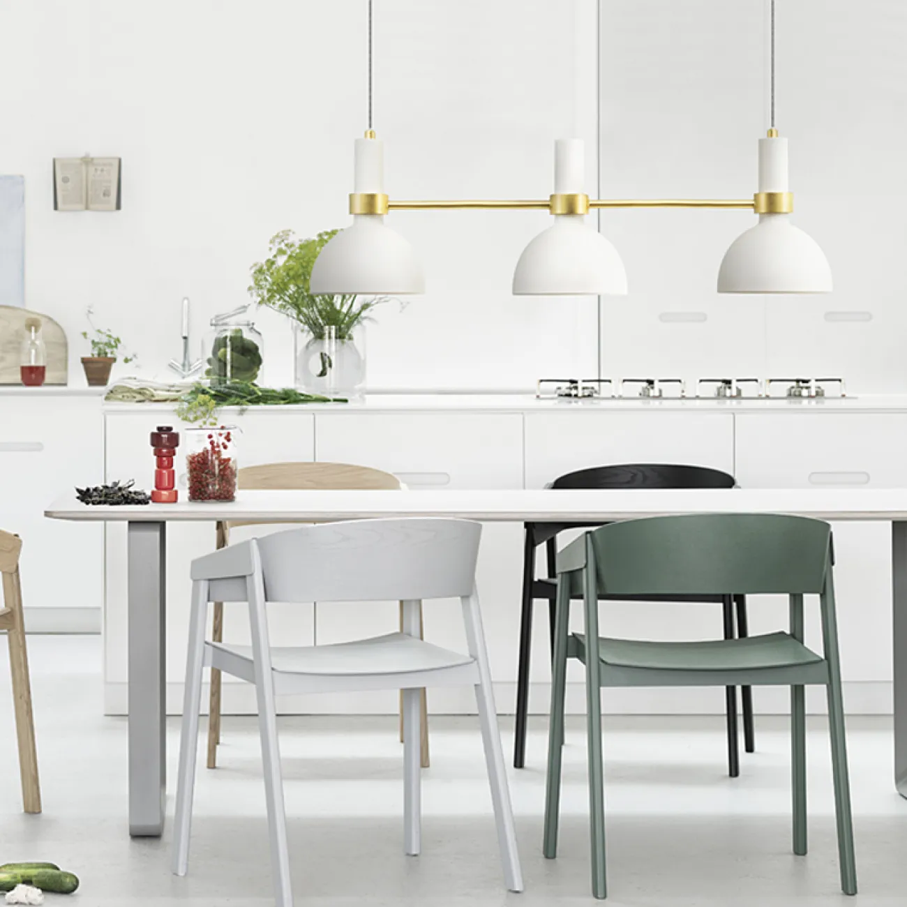 ПОДВЕСНОЙ СВЕТИЛЬНИК LARRY PENDANT 3L BLACK/BRUSHED BRASS от ImperiumLoft