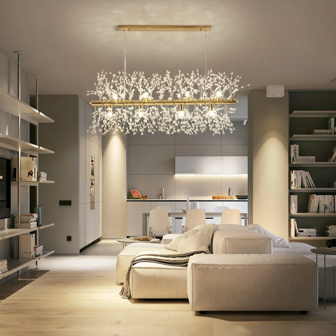 Потолочный светильник ROSALIA LONG L92 Brass от ImperiumLoft