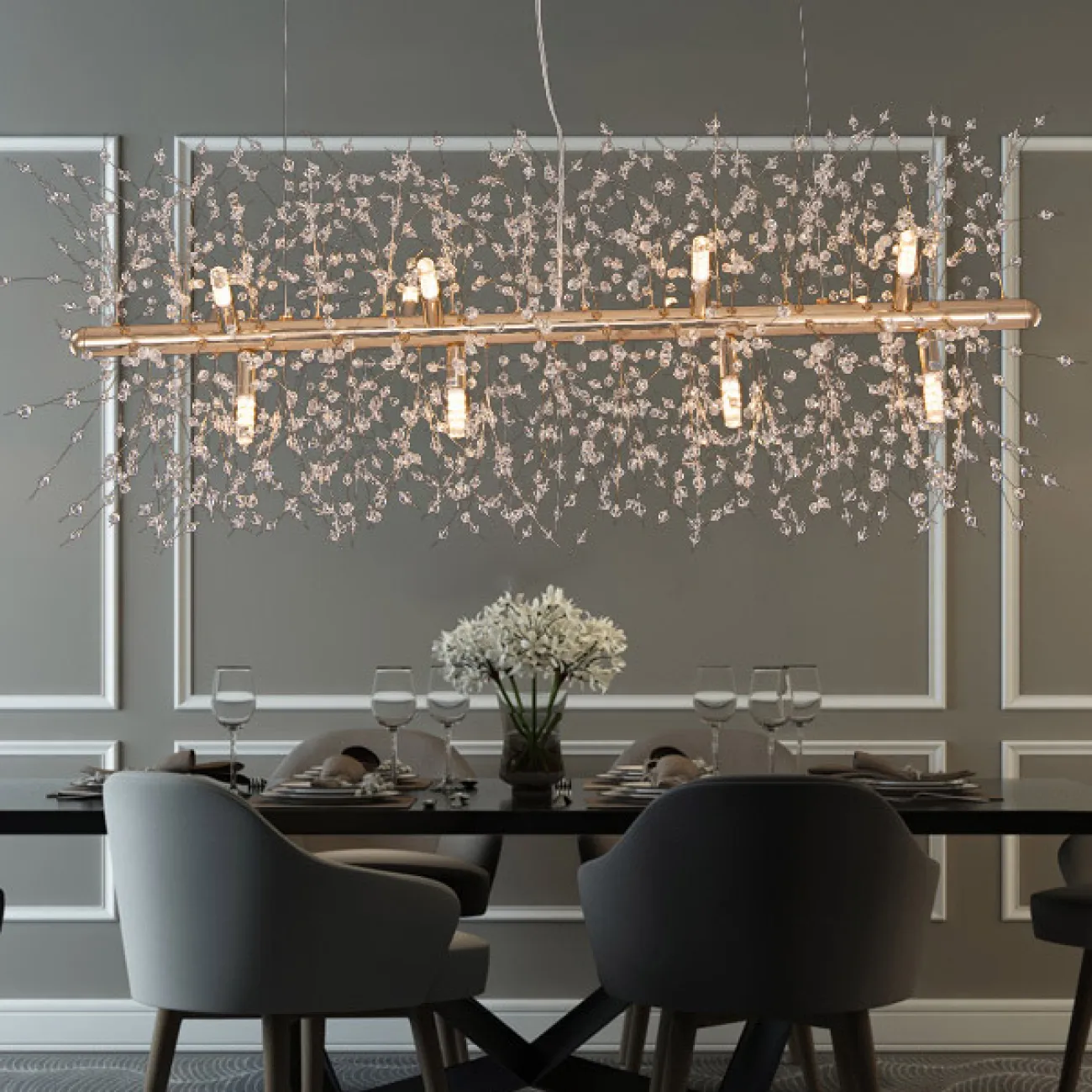 Потолочный светильник ROSALIA LONG L92 Brass от ImperiumLoft