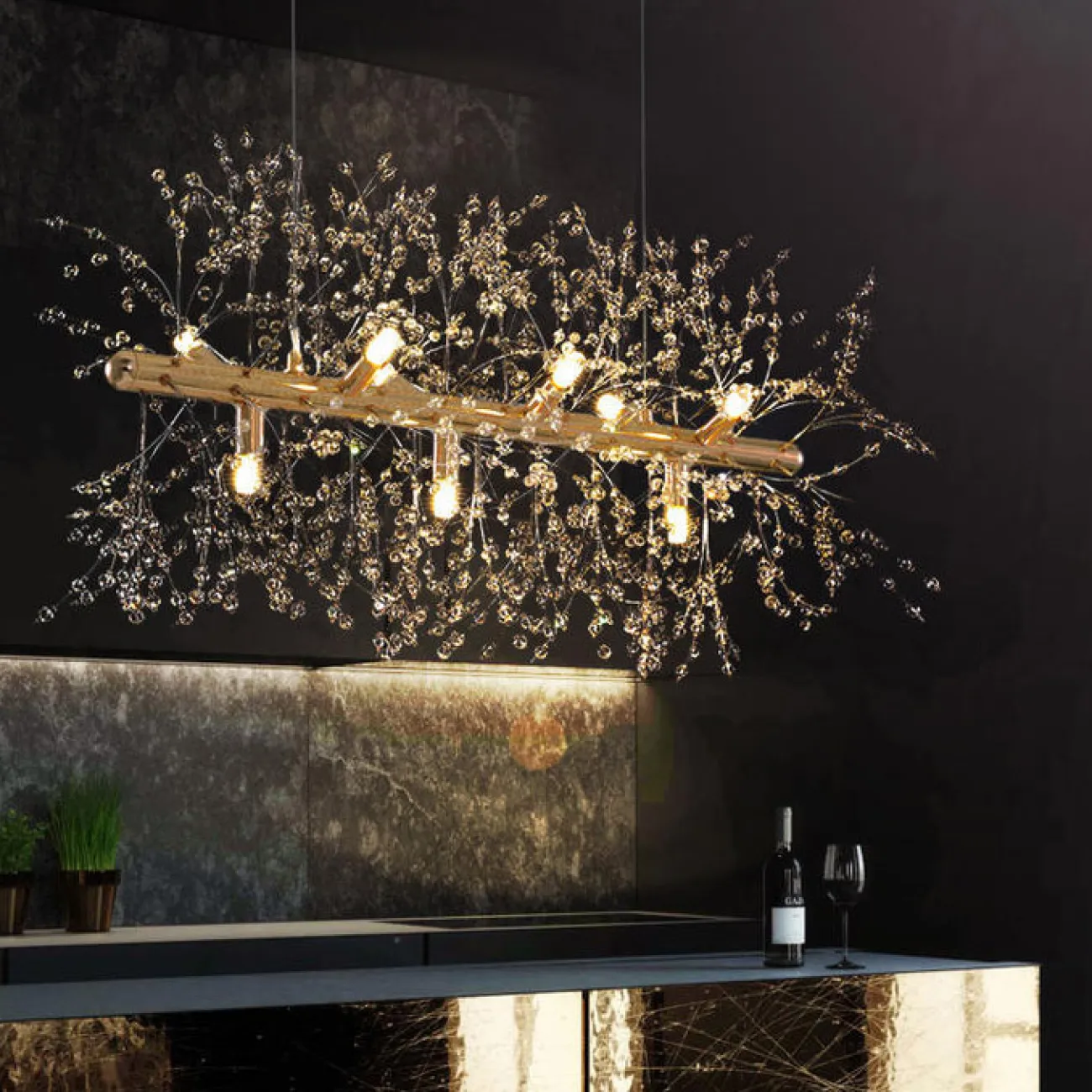 Потолочный светильник ROSALIA LONG L92 Brass от ImperiumLoft