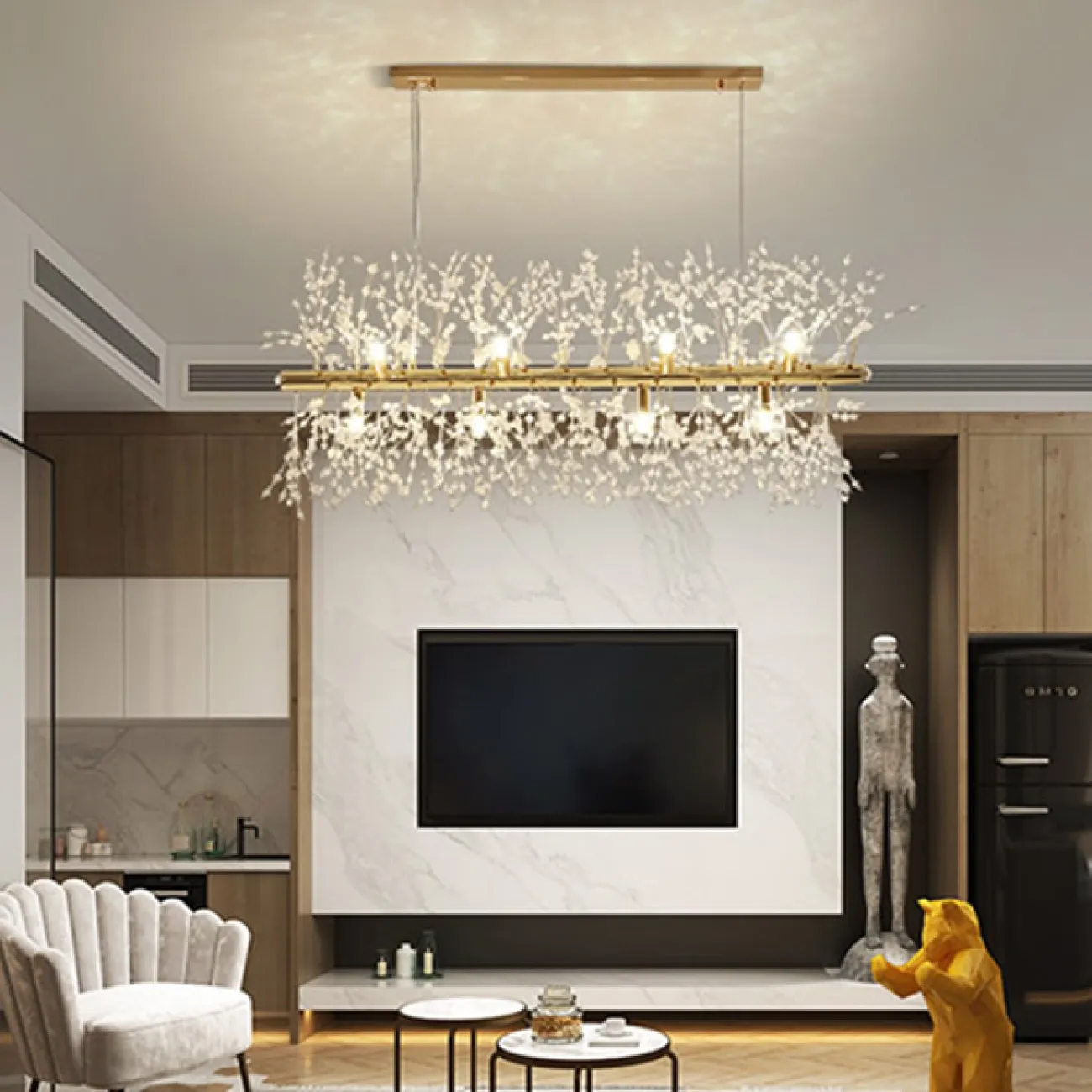 Потолочный светильник ROSALIA LONG L92 Brass от ImperiumLoft