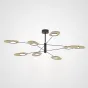 Люстра на штанге INGEL D120 8 lamps Black/Gold от ImperiumLoft
