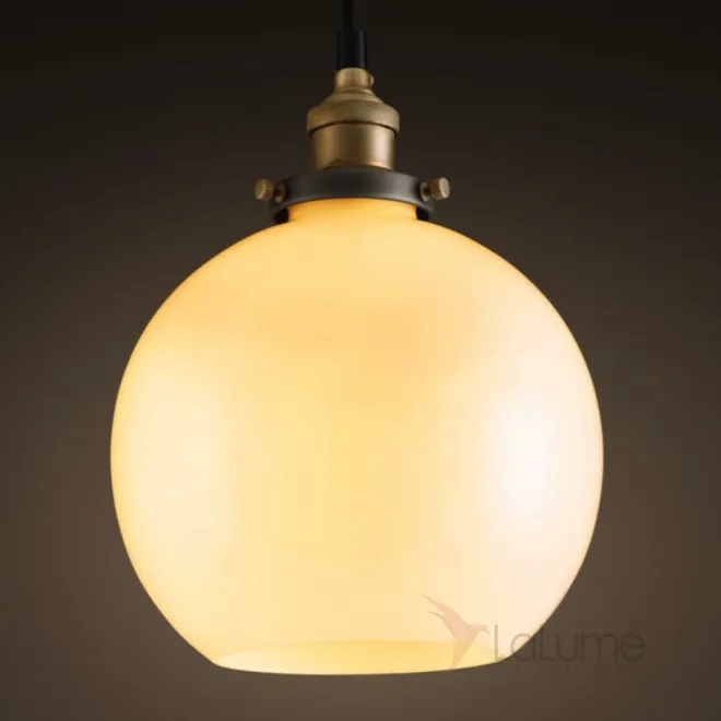 Подвесной светильник Loft Clear Glass Sphere Cloche молочный от ImperiumLoft