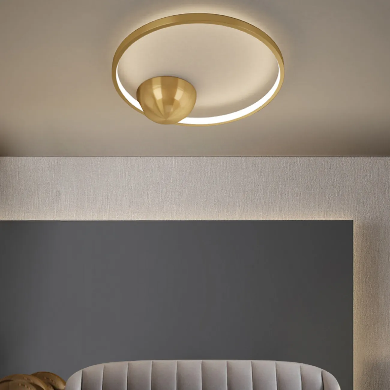 Потолочный светильник DORCAS L42.5 Brass Black от ImperiumLoft