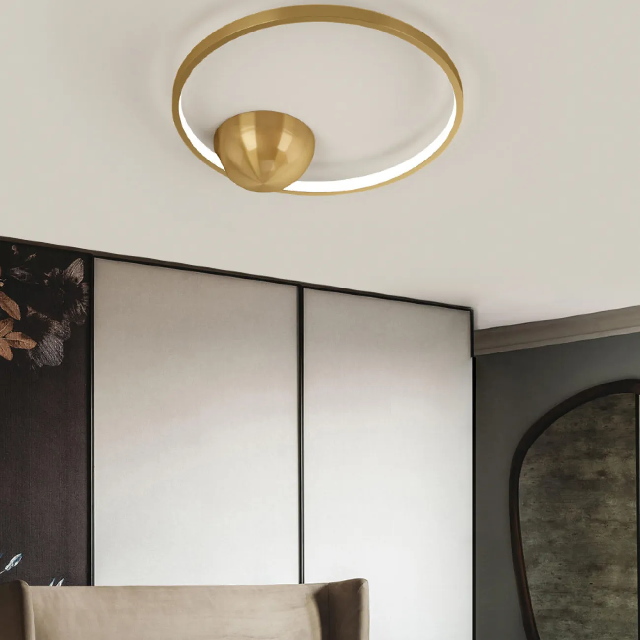 Потолочный светильник DORCAS L42.5 Brass Black от ImperiumLoft
