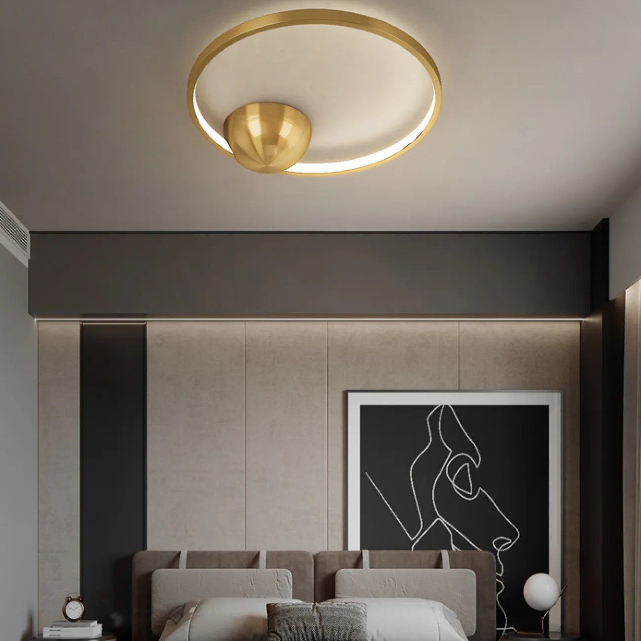 Потолочный светильник DORCAS L42.5 Brass Black от ImperiumLoft