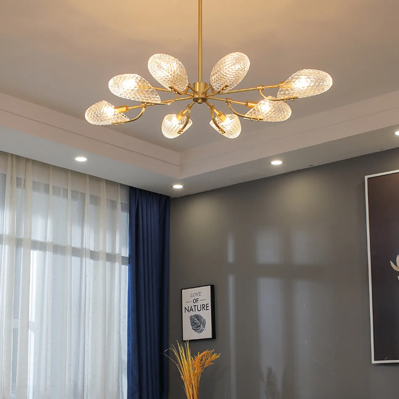 Потолочная люстра LORAINE L6 Brass Black от ImperiumLoft