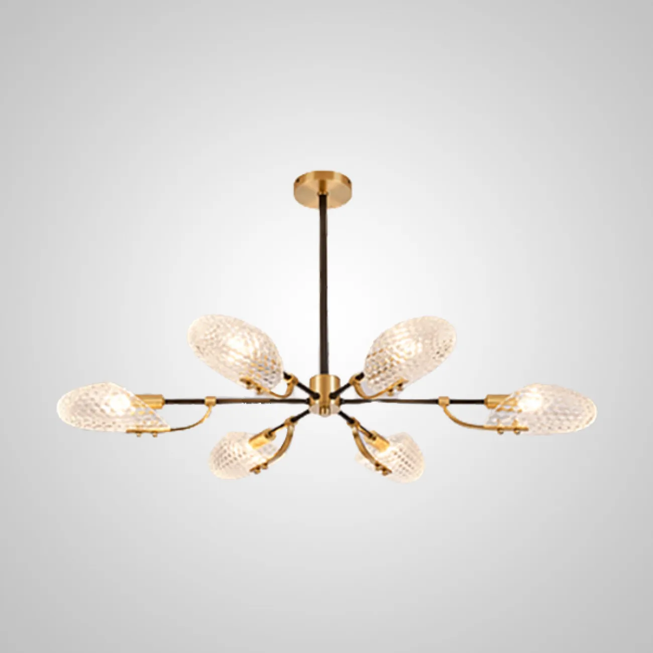 Потолочная люстра LORAINE L8 Brass Black от ImperiumLoft
