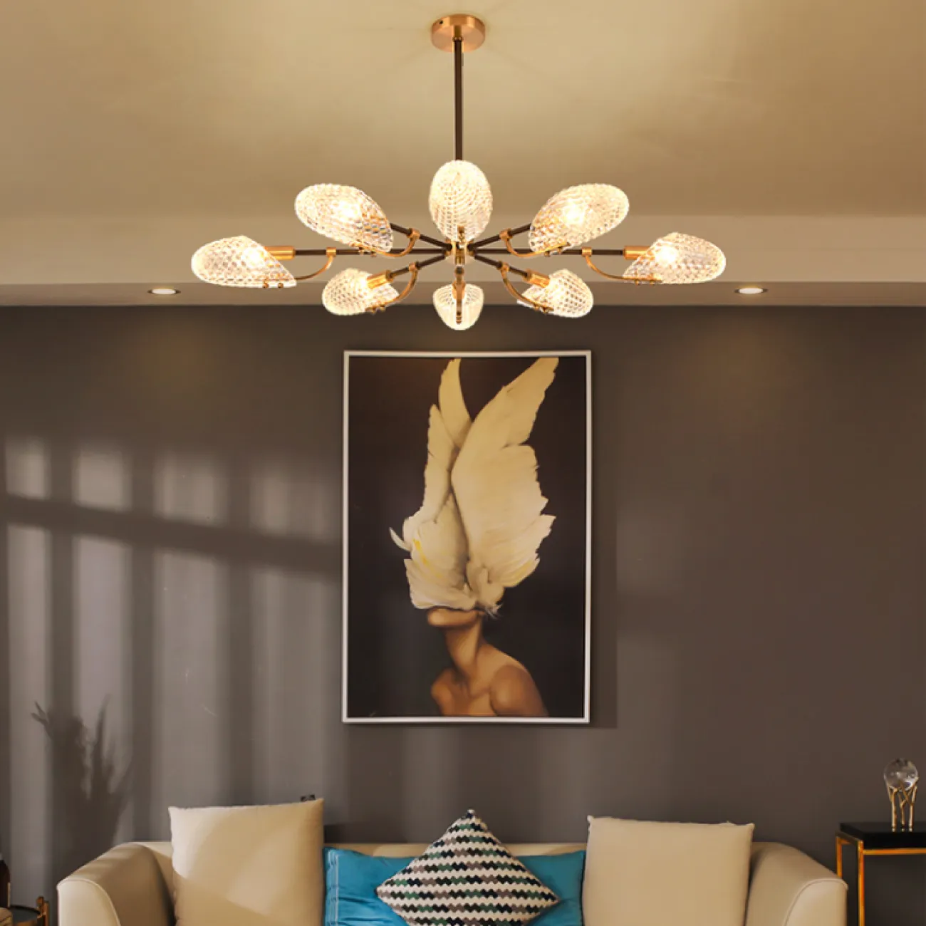 Потолочная люстра LORAINE L6 Brass Black от ImperiumLoft