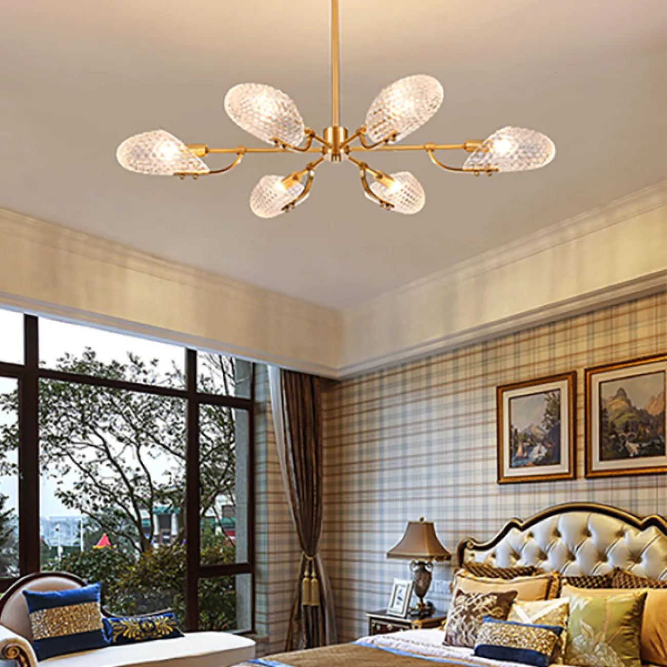 Потолочная люстра LORAINE L6 Brass Black от ImperiumLoft Потолочная люстра LORAINE L6 Brass Black от ImperiumLoft