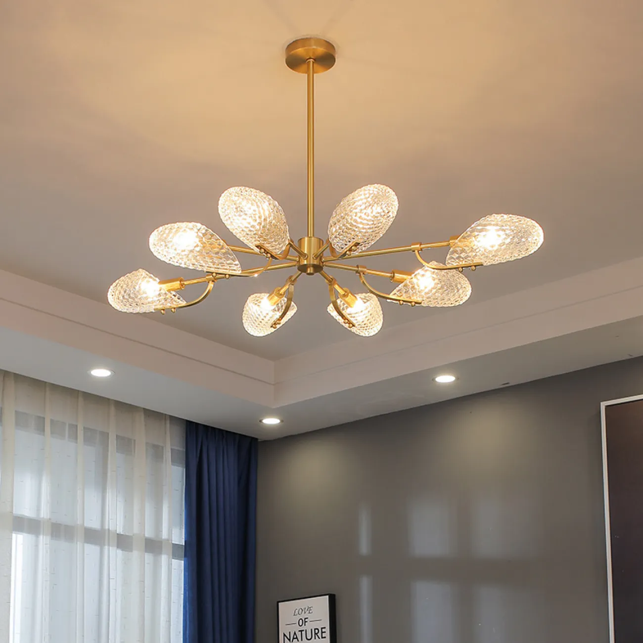 Потолочная люстра LORAINE L6 Brass Black от ImperiumLoft