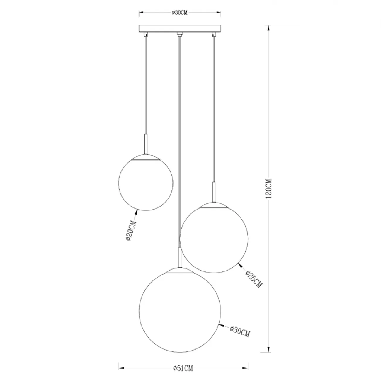 Люстра Ball Sunrise Pendant lamp smok 3 плафона designed by Tom Dixon