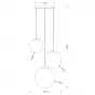 Люстра Ball Sunrise Pendant lamp smok 3 плафона designed by Tom Dixon