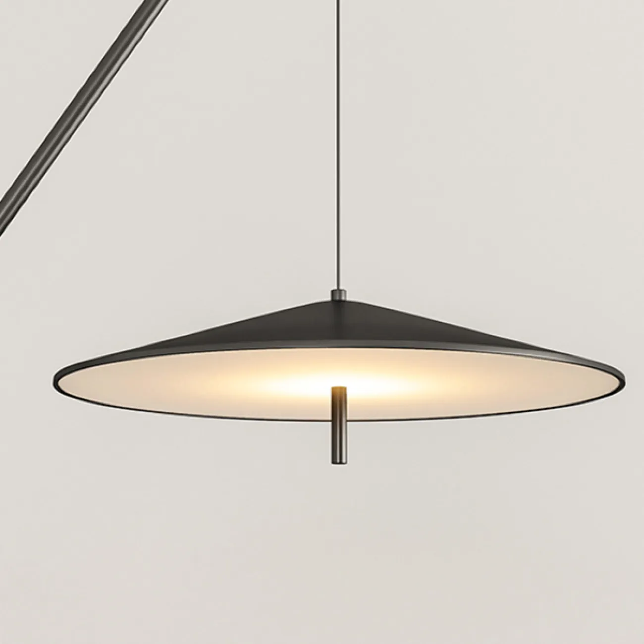 Светодиодный торшер с коническим основанием и плафоном на угловой наклоненной стойке MAUNO Светодиодный торшер с коническим основанием и плафоном на угловой наклоненной стойке MAUNO