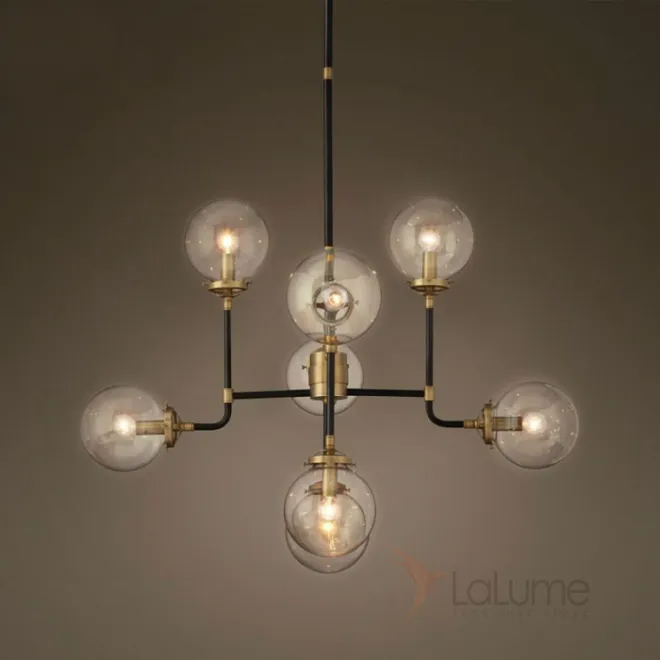 Люстра Bistro Globe Clear Glass Chandelier 8 от LaLume