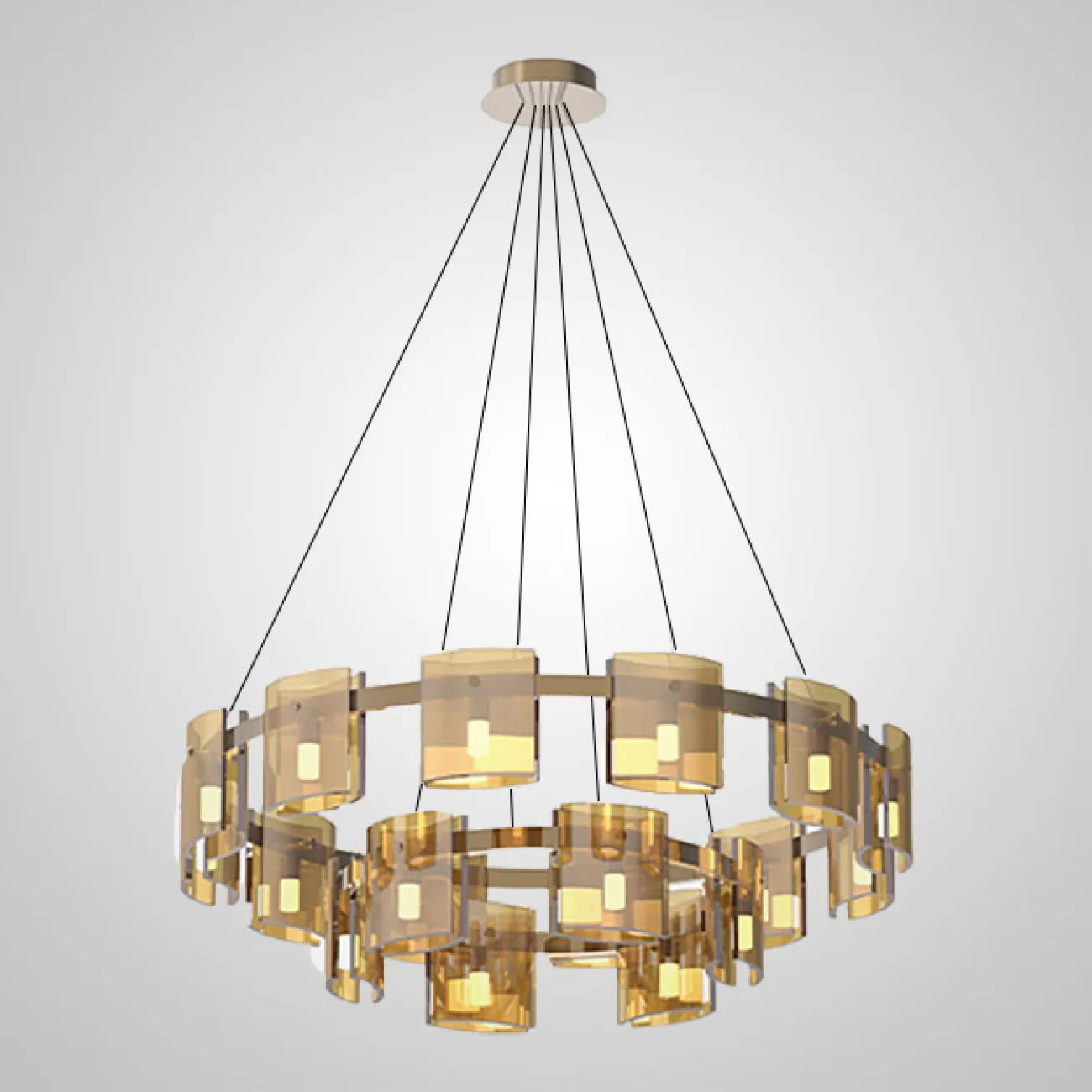 Подвесная люстра JANICE D80 Black Grey от ImperiumLoft