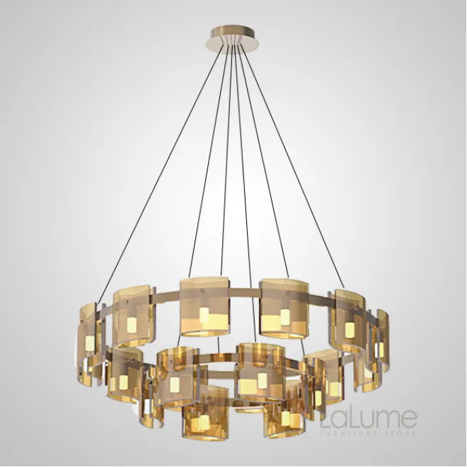 Подвесная люстра JANICE D100 D60 Brass Amber от ImperiumLoft Подвесная люстра JANICE D100 D60 Brass Amber от ImperiumLoft