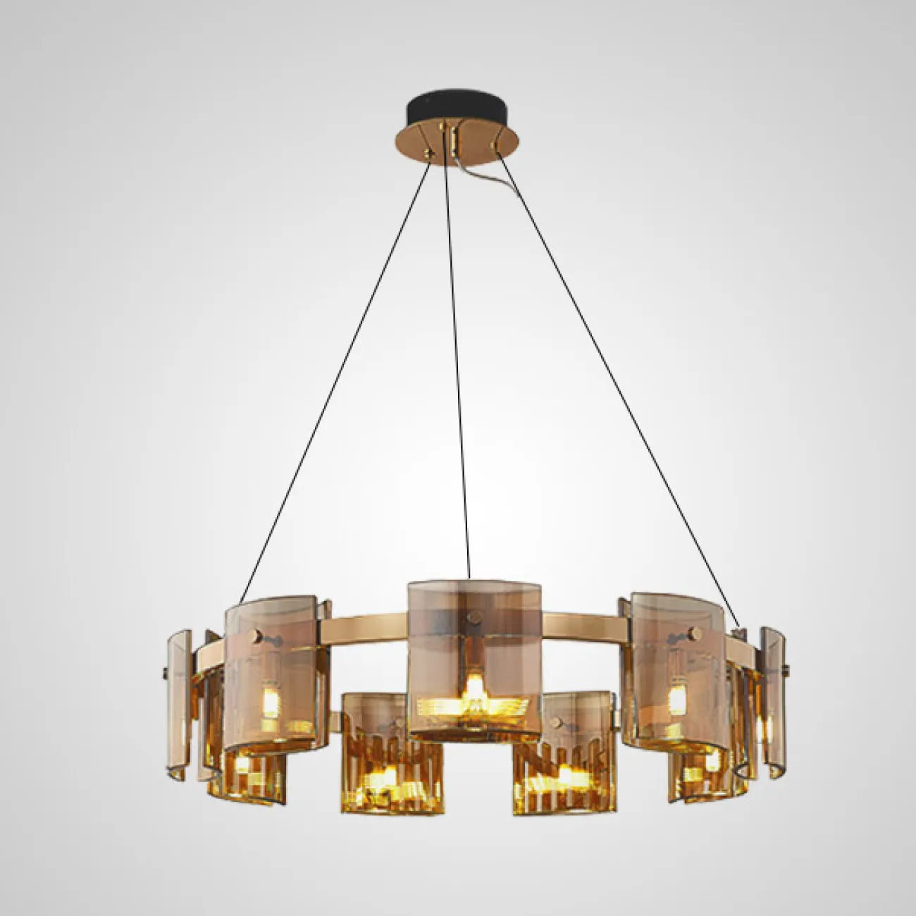 Подвесная люстра JANICE D80 Black Grey от ImperiumLoft