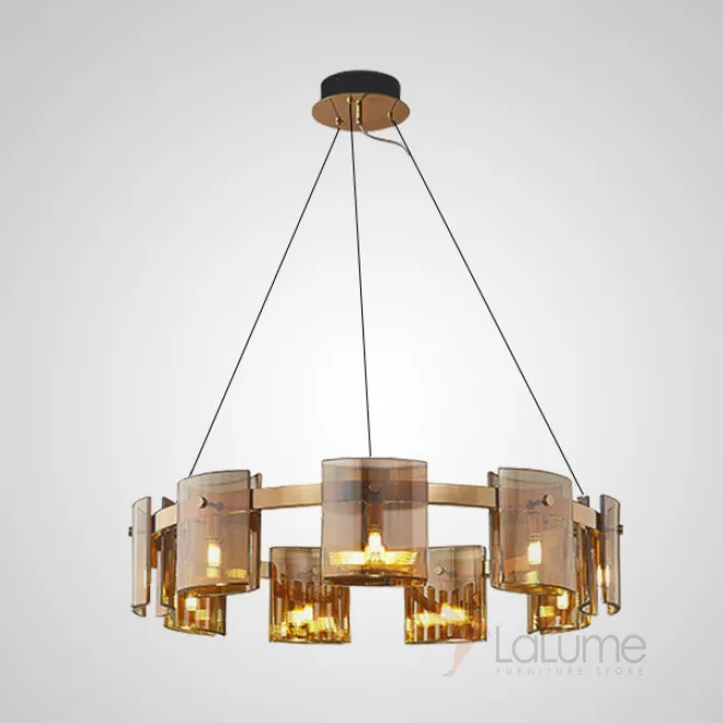 Подвесная люстра JANICE D80 Brass Amber от ImperiumLoft Подвесная люстра JANICE D80 Brass Amber от ImperiumLoft