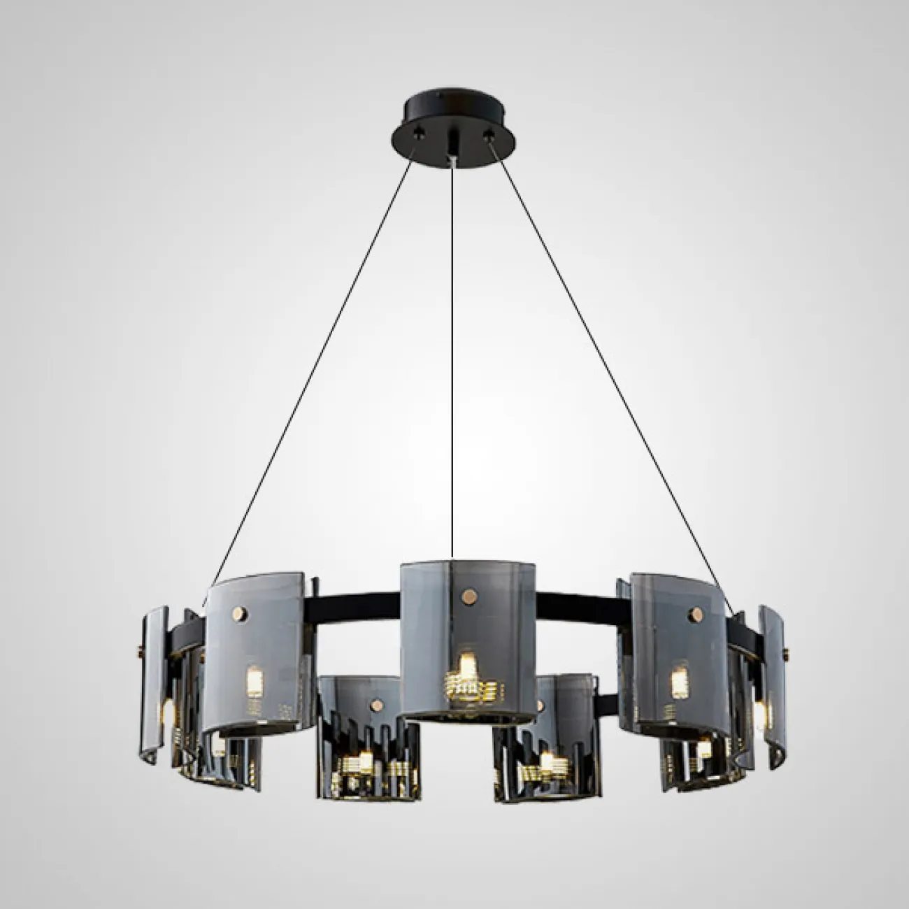 Подвесная люстра JANICE D100 D60 Black Grey от ImperiumLoft