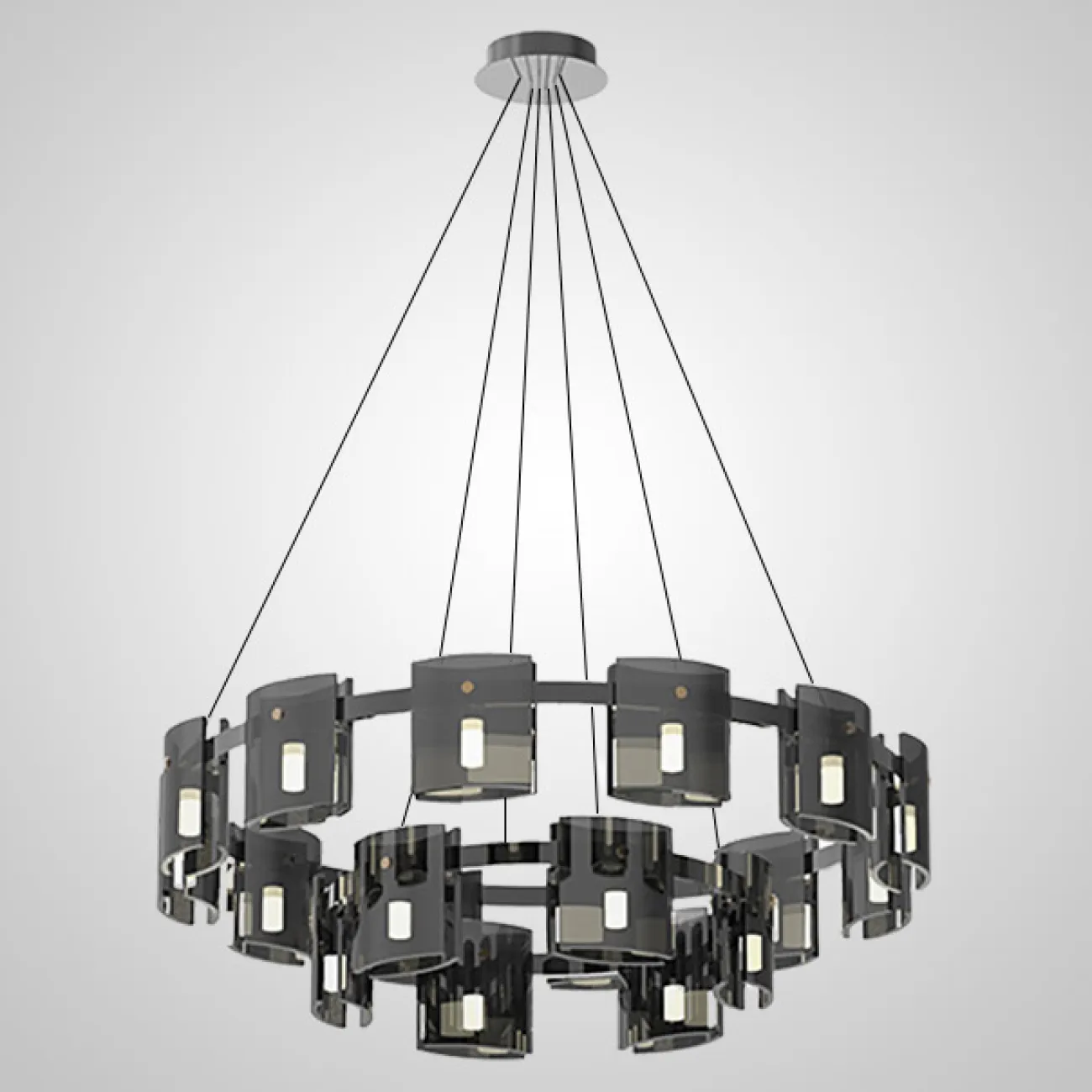 Подвесная люстра JANICE D80 Black Grey от ImperiumLoft