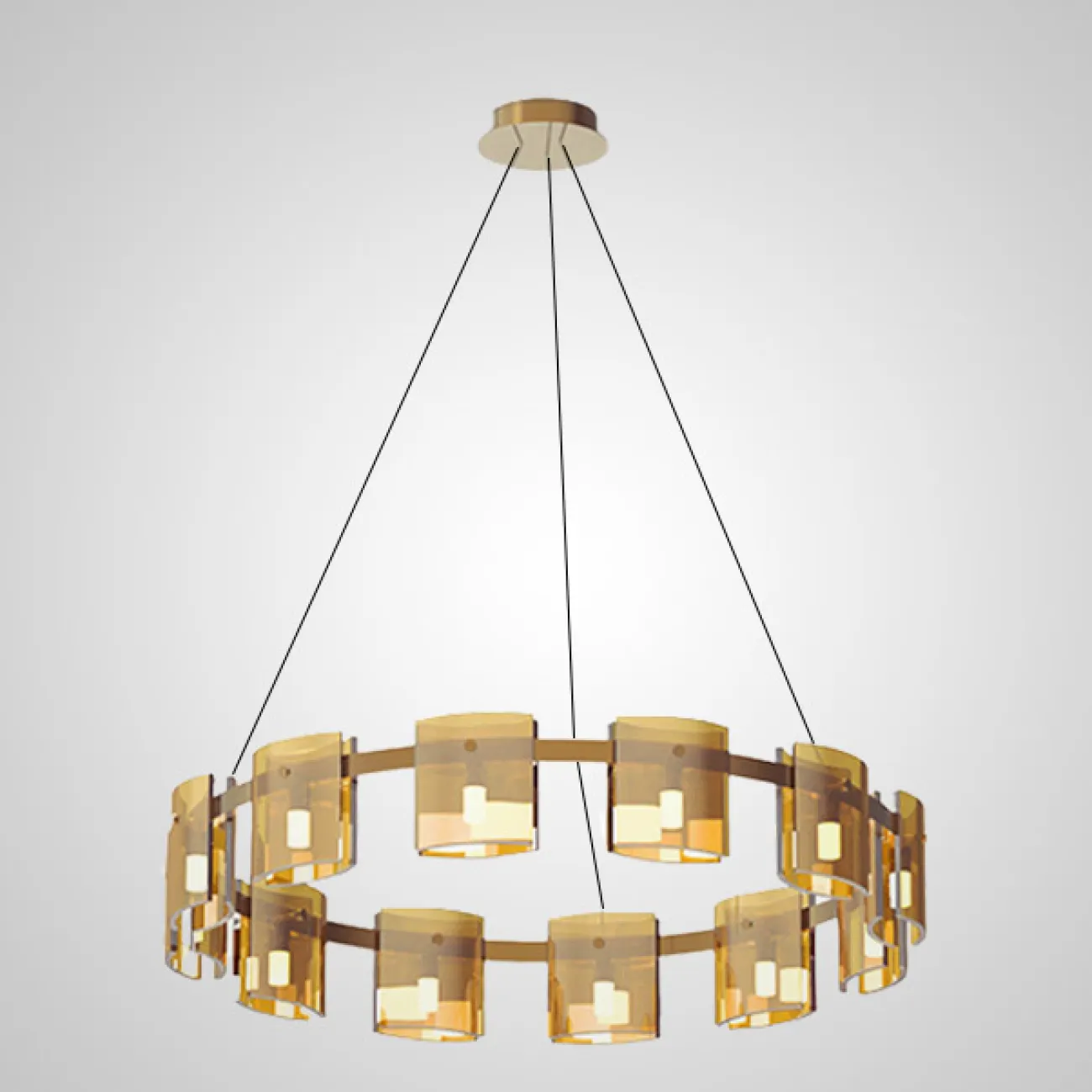 Подвесная люстра JANICE D80 Black Grey от ImperiumLoft