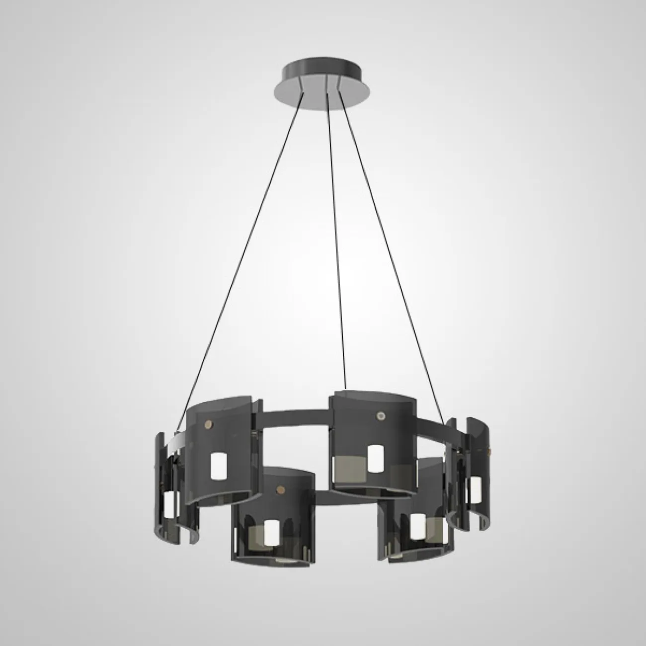 Подвесная люстра JANICE D80 Black Grey от ImperiumLoft