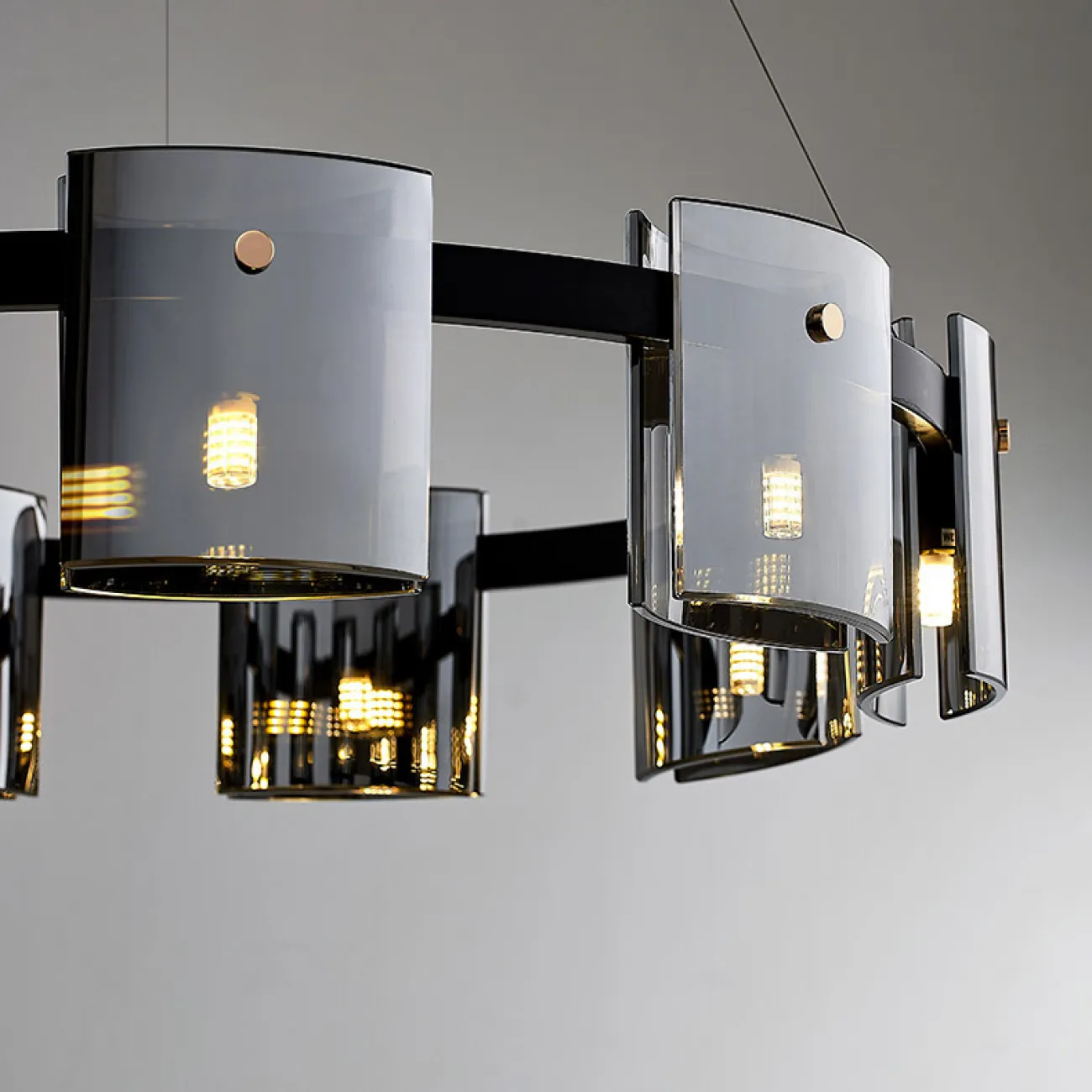 Подвесная люстра JANICE D100 D60 Black Grey от ImperiumLoft