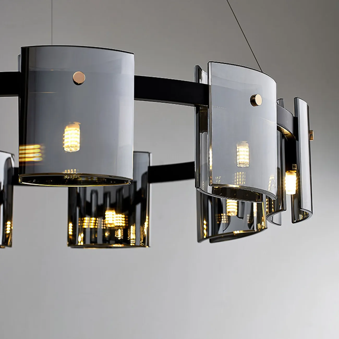 Подвесная люстра JANICE D80 Black Grey от ImperiumLoft