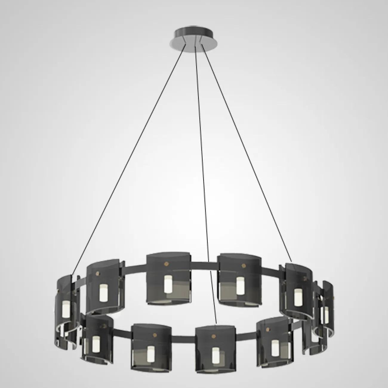 Подвесная люстра JANICE D100 D60 Black Grey от ImperiumLoft