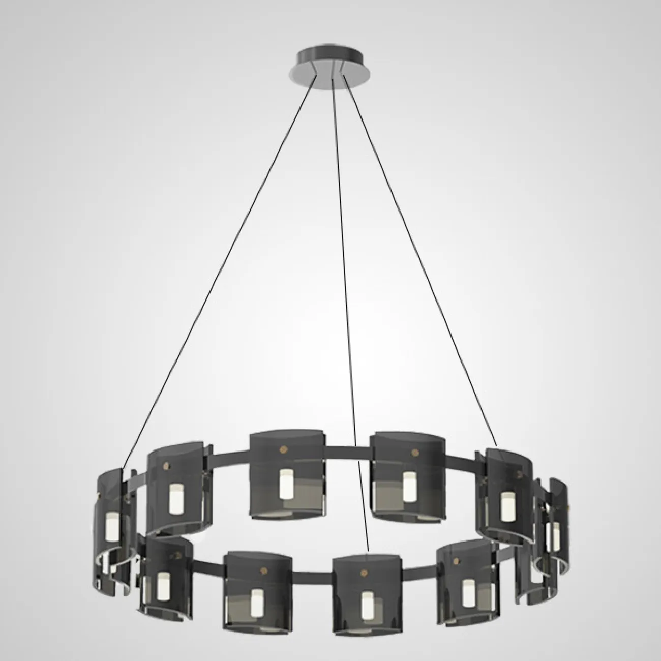 Подвесная люстра JANICE D80 Black Grey от ImperiumLoft