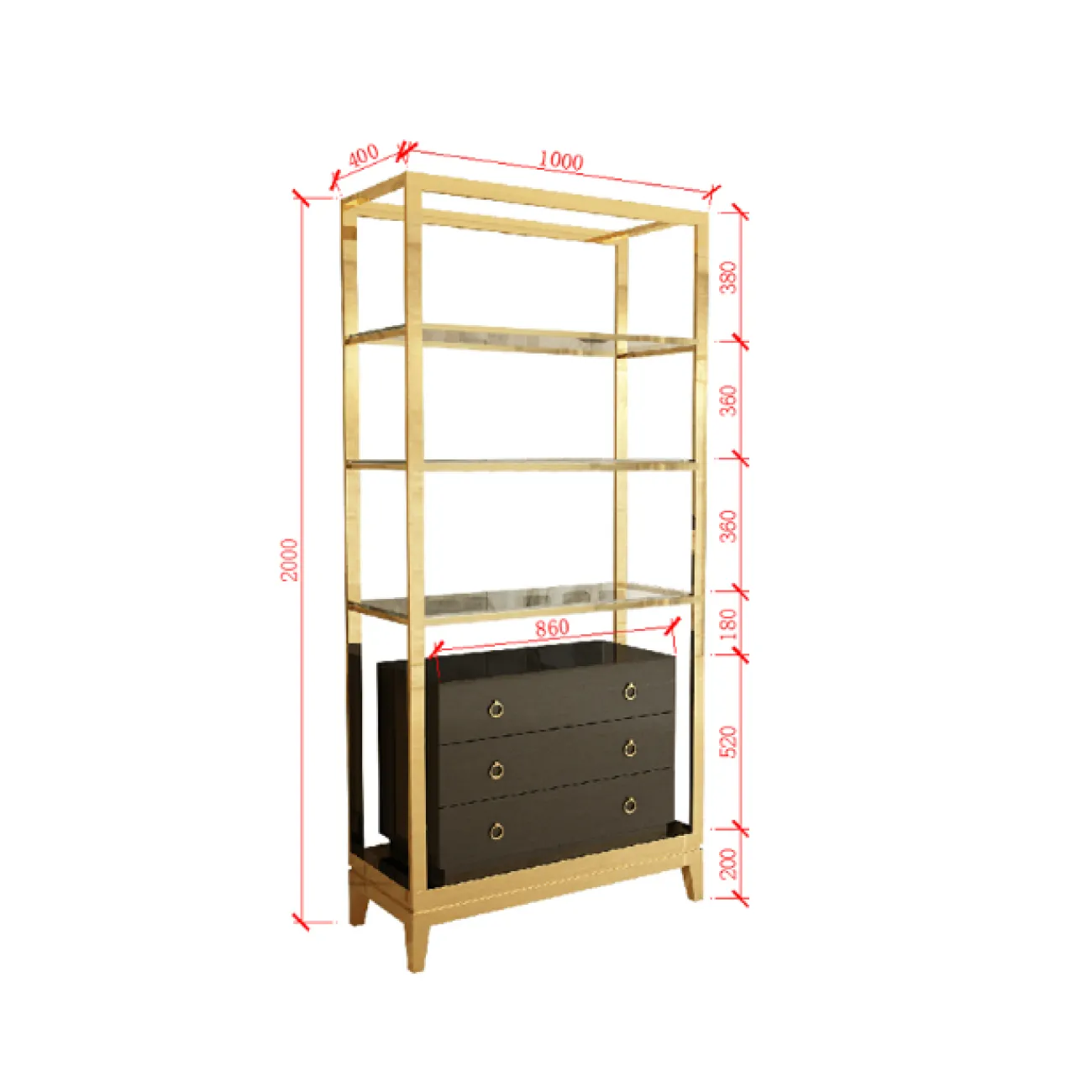 Дизайнерский стеллаж LaLume-HH00103