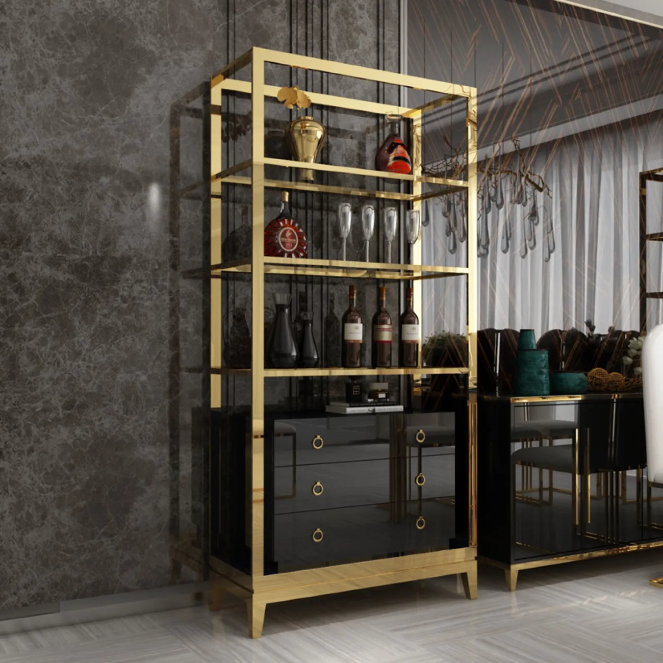 Дизайнерский стеллаж LaLume-HH00103