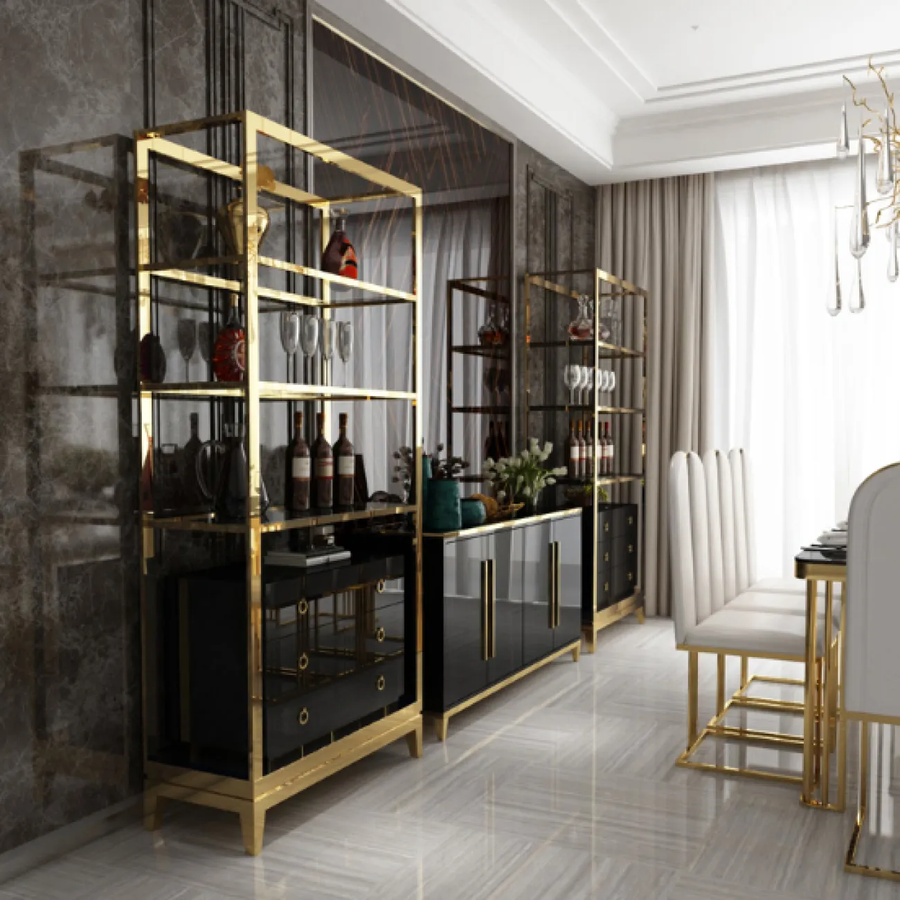 Дизайнерский стеллаж LaLume-HH00103