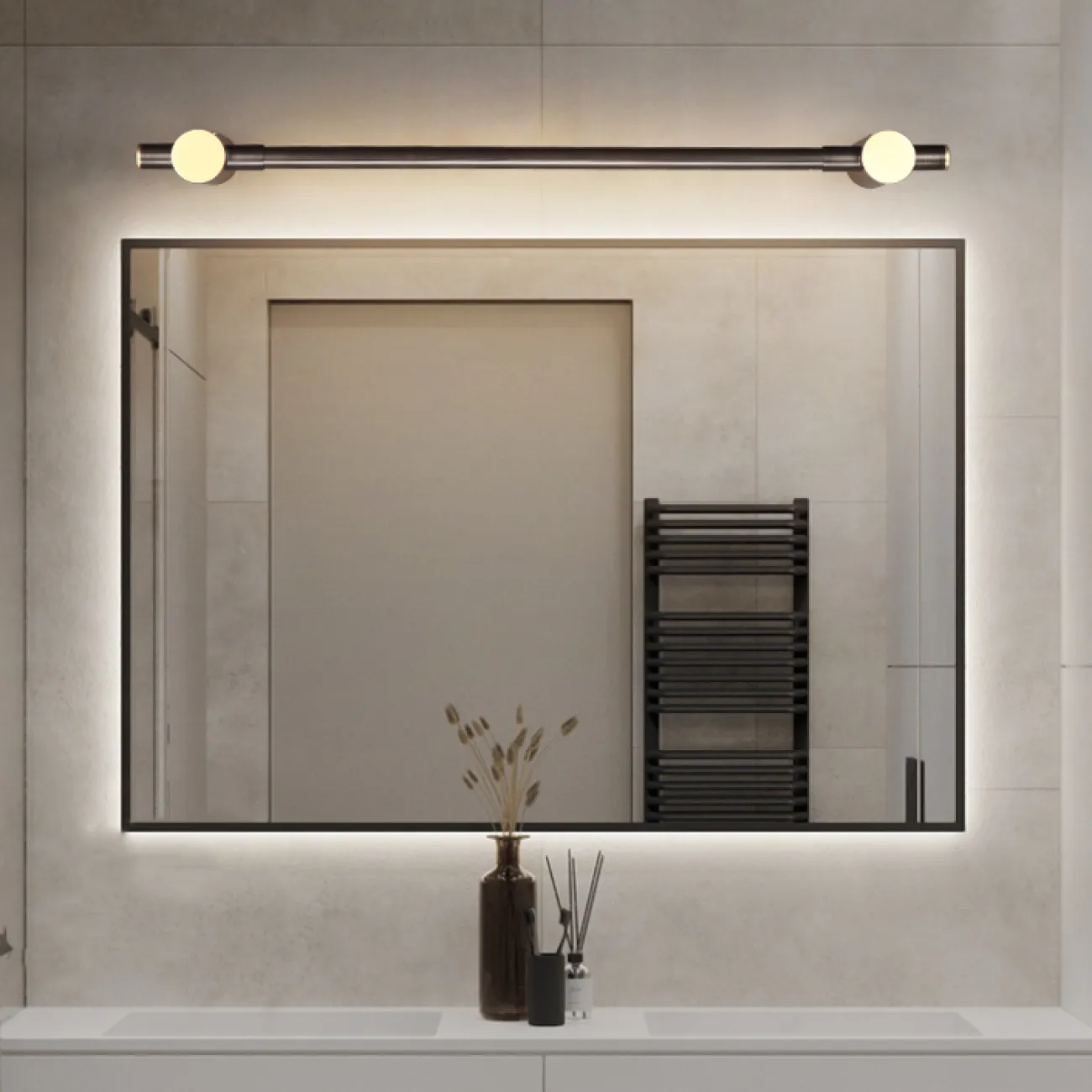 Серия настенных светодиодных светильников с вытянутым трубчатым корпусом из настоящей и черненой латуни JARED H60 Black Серия настенных светодиодных светильников с вытянутым трубчатым корпусом из настоящей и черненой латуни JARED H60 Black