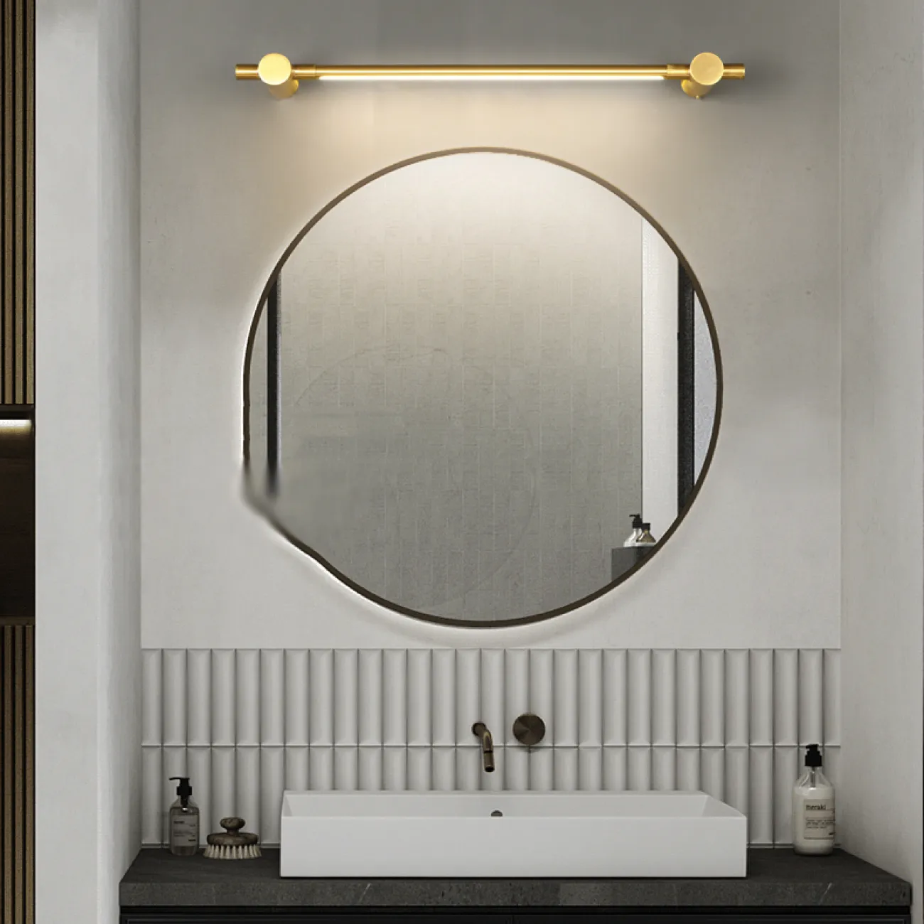 Серия настенных светодиодных светильников с вытянутым трубчатым корпусом из настоящей и черненой латуни JARED H60 Black Серия настенных светодиодных светильников с вытянутым трубчатым корпусом из настоящей и черненой латуни JARED H60 Black