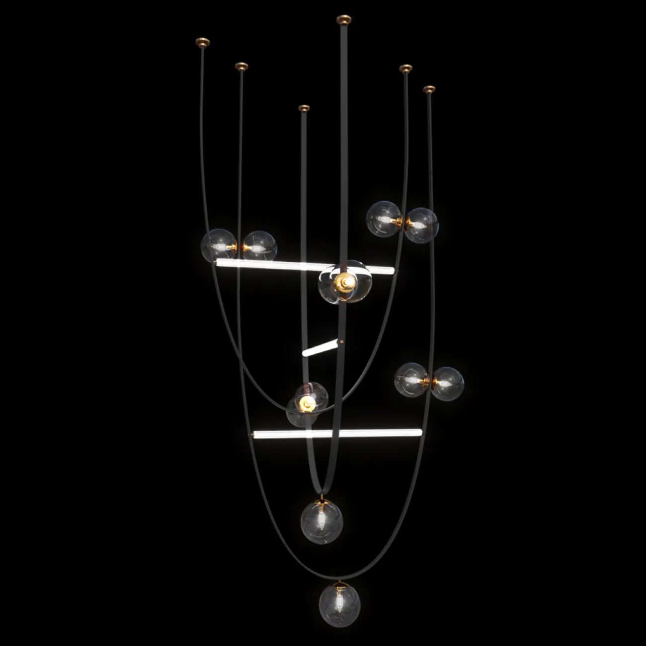 Подвесной светильник FABIUS H120 Black от ImperiumLoft