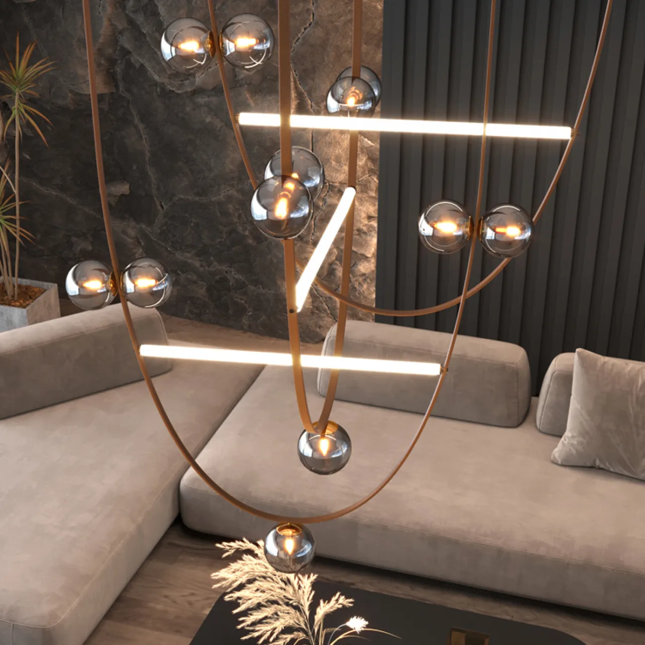 Подвесной светильник FABIUS H120 Black от ImperiumLoft