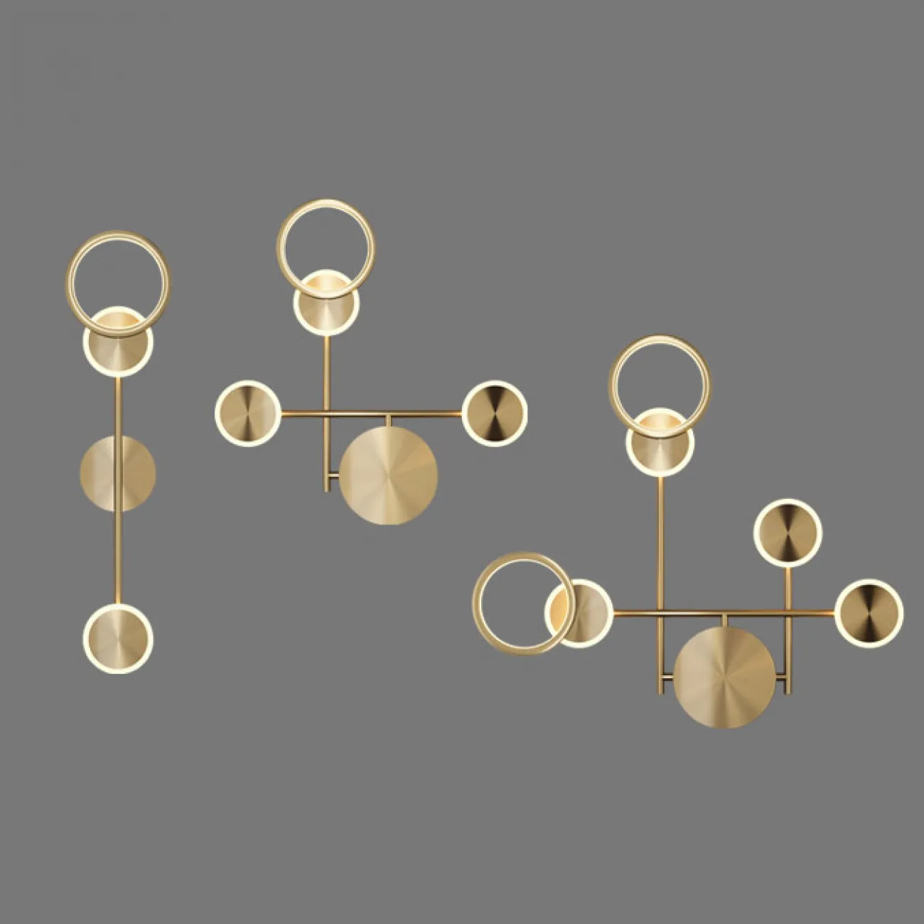 Настенный светильник ZINGY C Brass от ImperiumLoft